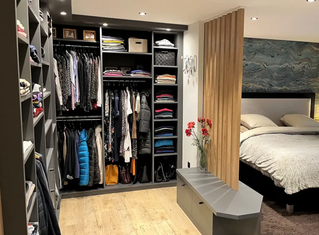 Aménagement espace dressing chambre parentale